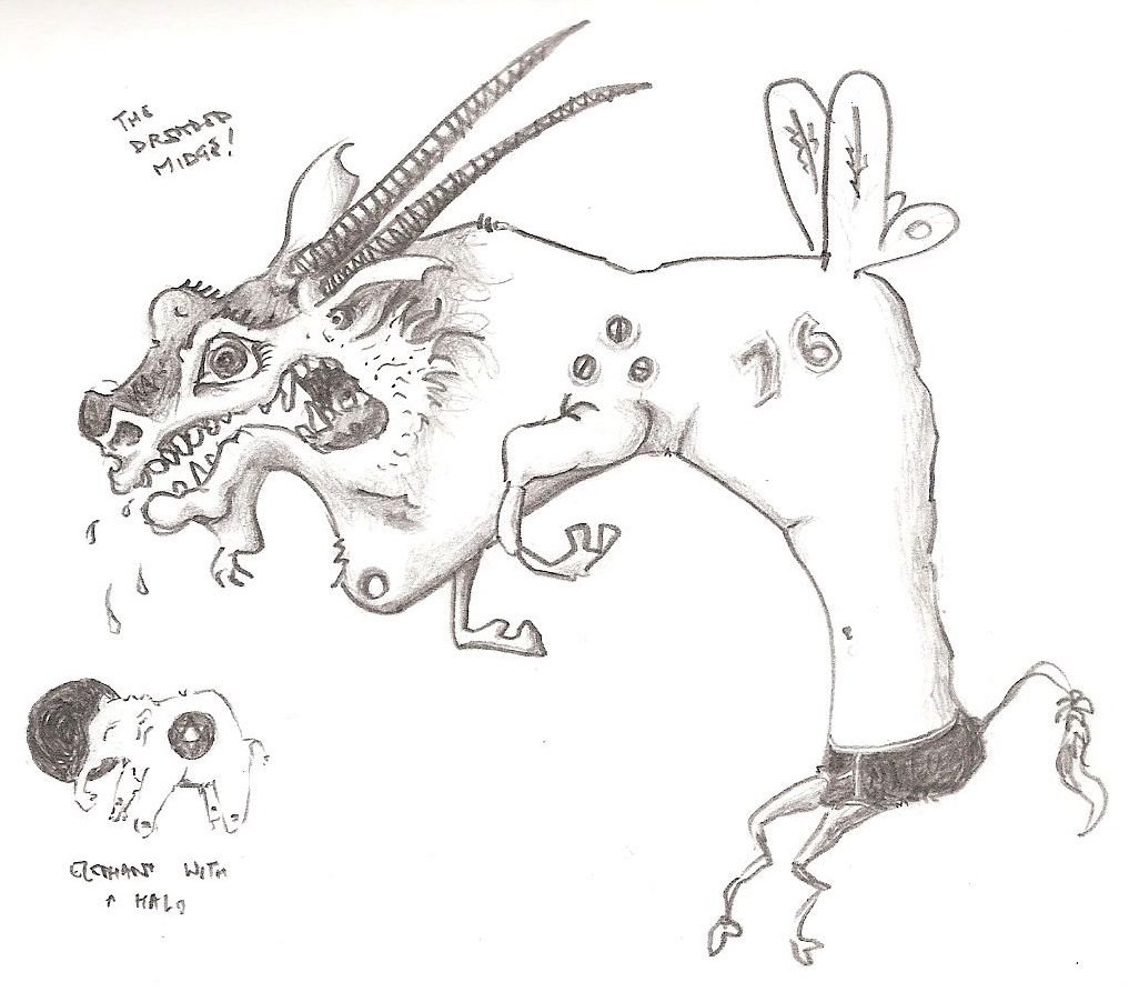 The dreaded midge and an elephant with a halo